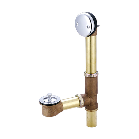 CENTRAL BRASS Multi-Tub Centralift Lift And Turn Drain, Polished Chrome 1645